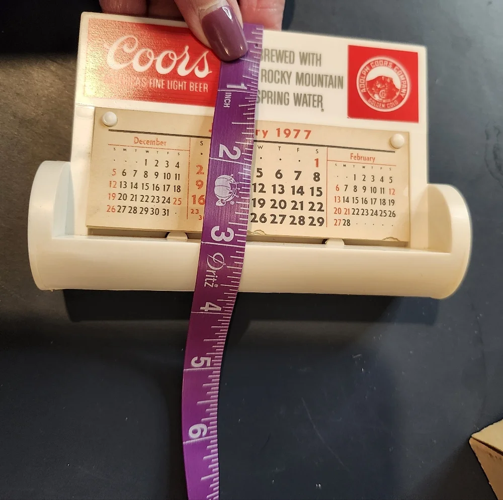 Vintage 1977 Coors Desk Calendar with Original Box